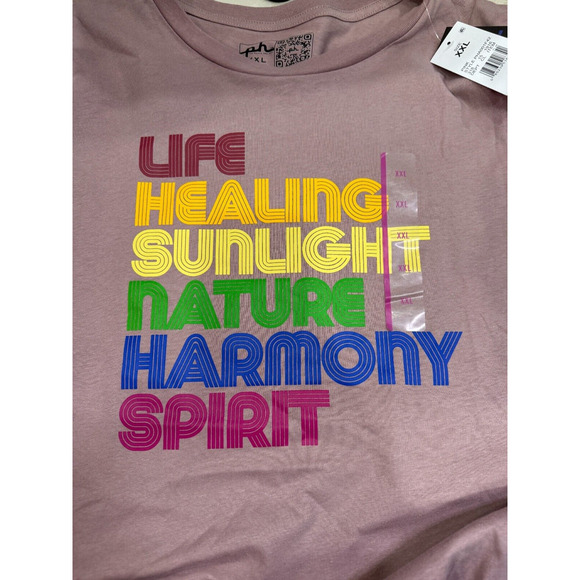 Phluid Project XXL‎ T-Shirt Pink Life Healing Nature Harmony 100% Cotton Unisex - Picture 2 of 7